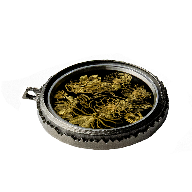 floral - vernis  noir