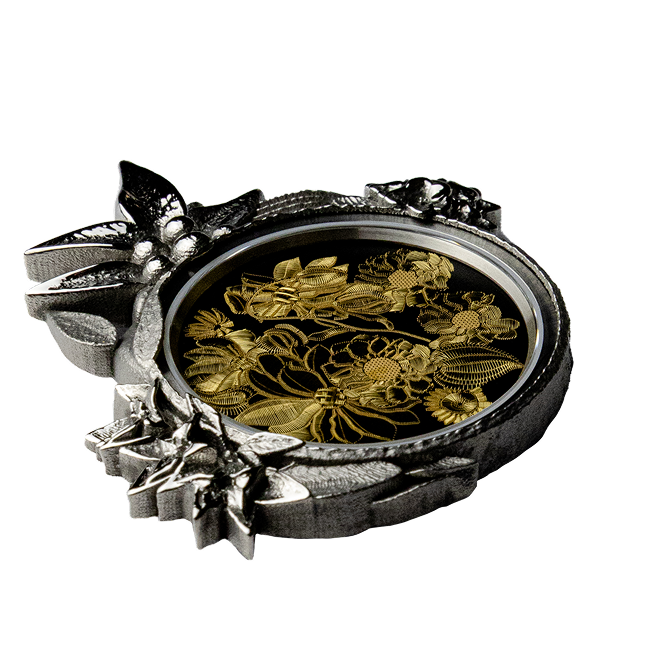 floral - vernis  noir